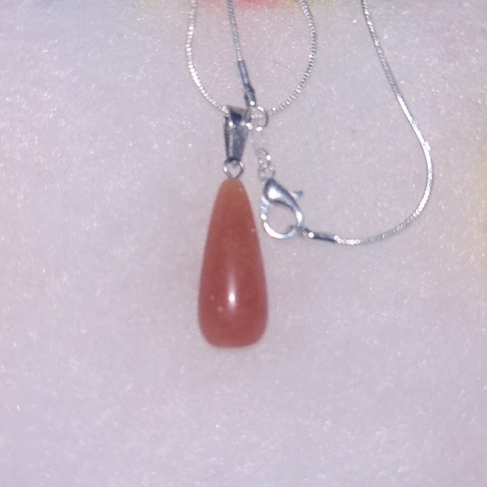 Boho hippie Agate Sterling Silver 24” Necklace
